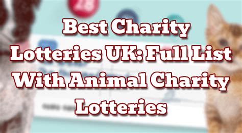 Best Charity Lotteries UK .